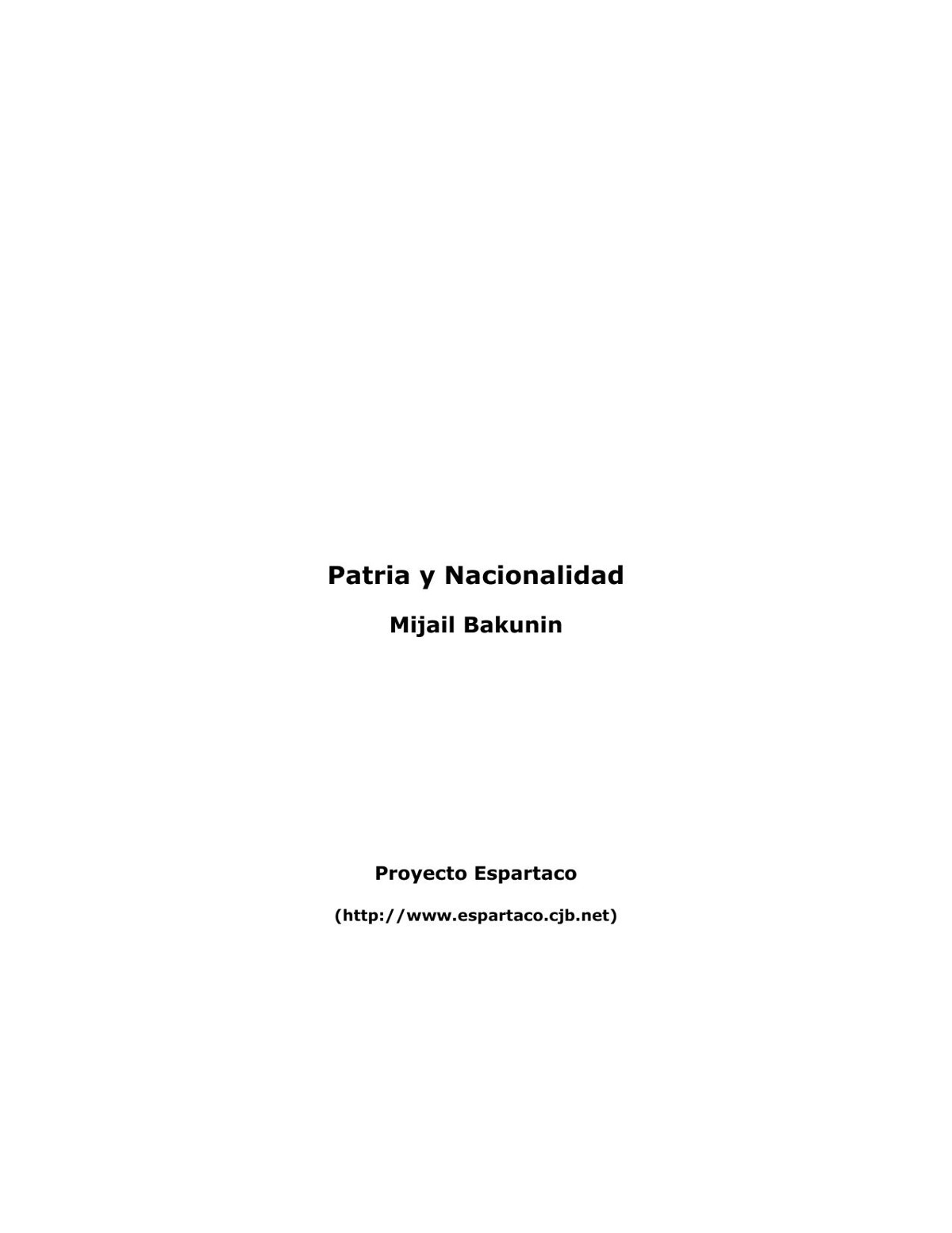 Patria y Nacionalidad